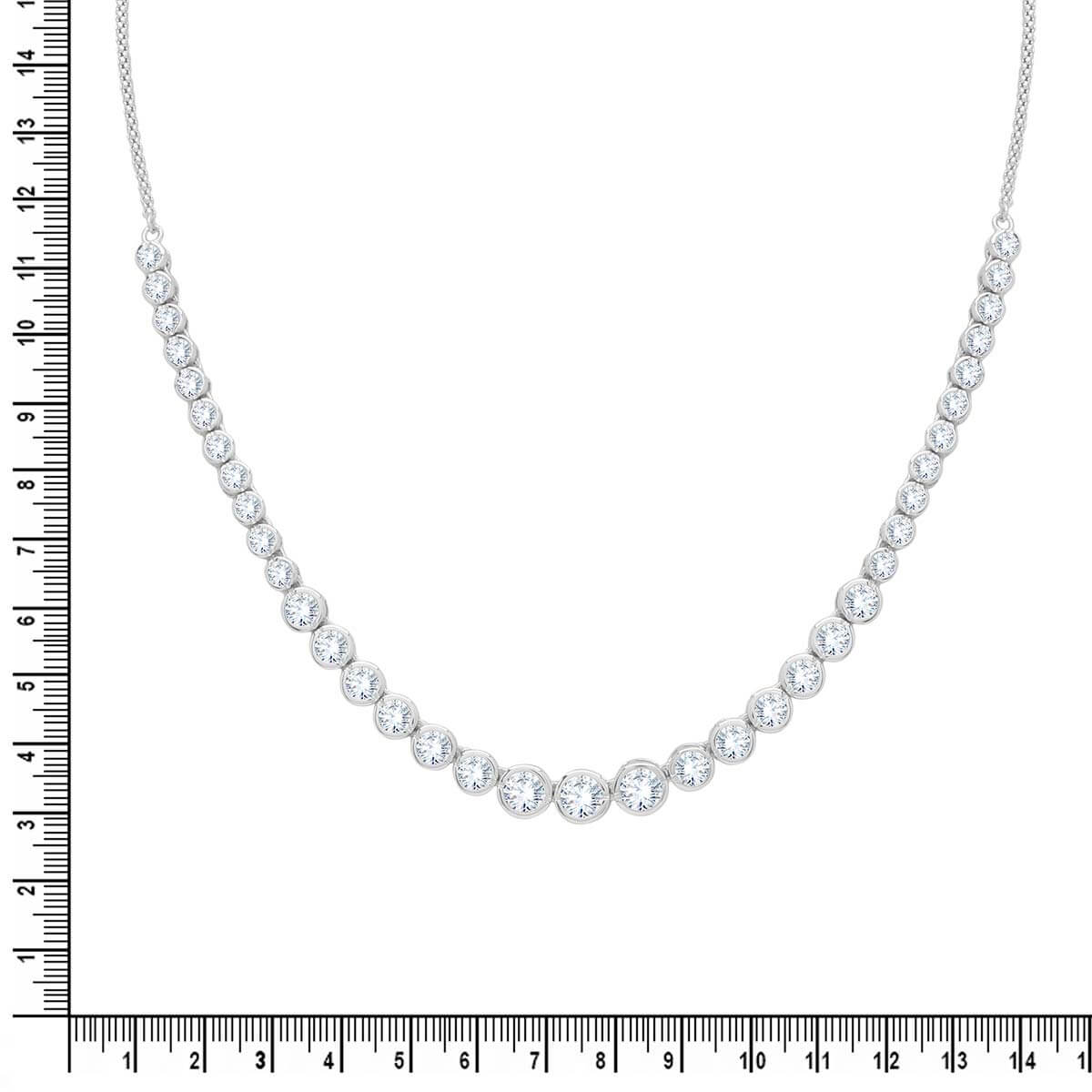 Majestic Solitaire Silver Necklace Set