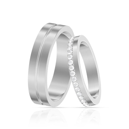 Cherished Moments Silver Couple Bands