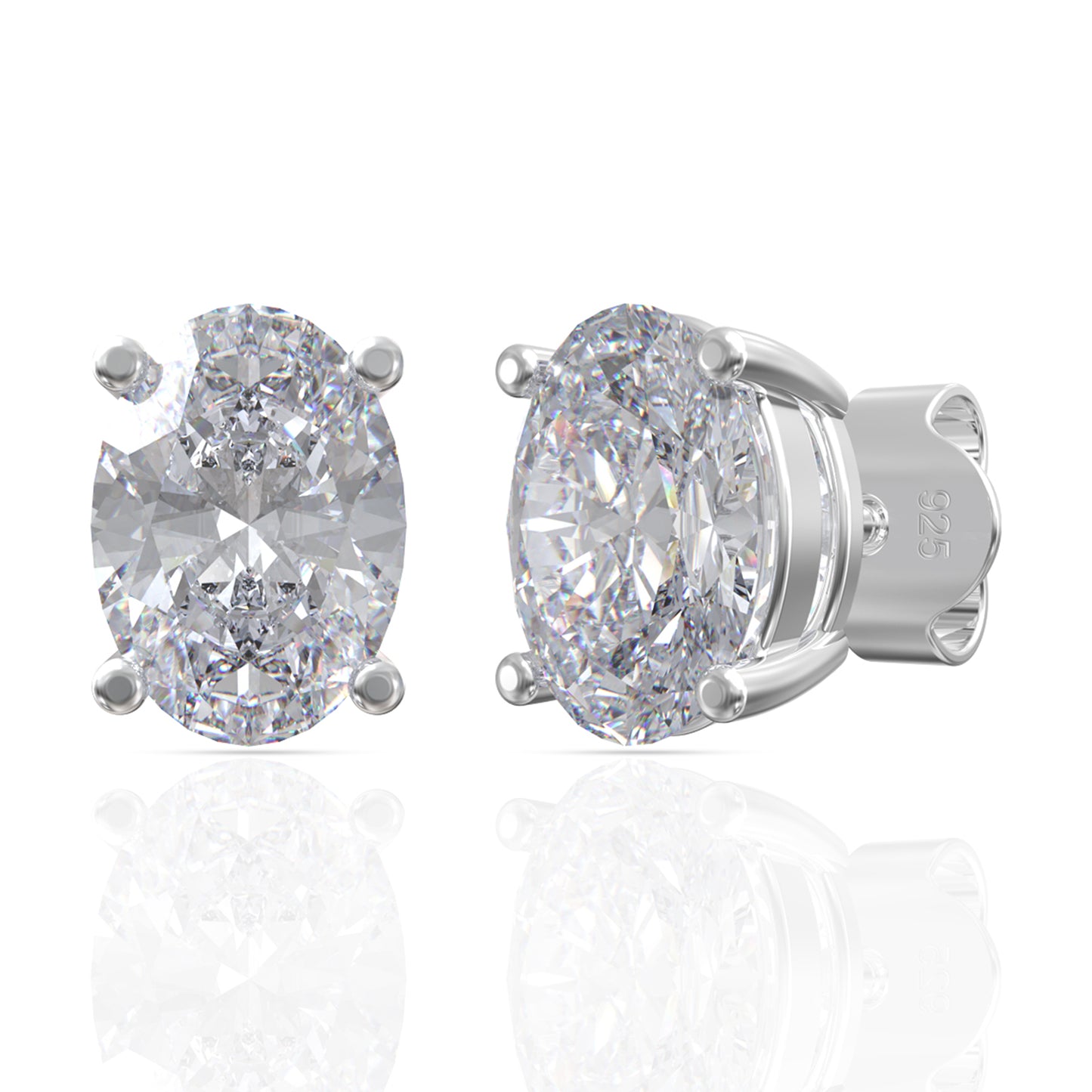 Silver Zircon Elegant Earrings