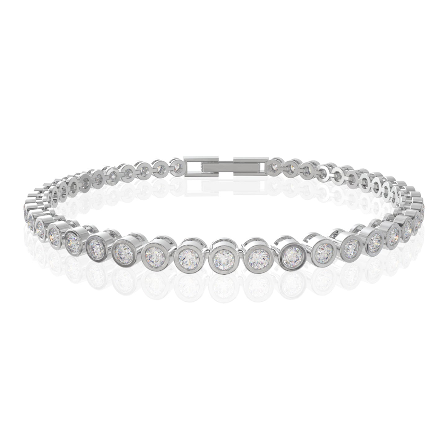 Sparkling Silver Tennis Bracelet