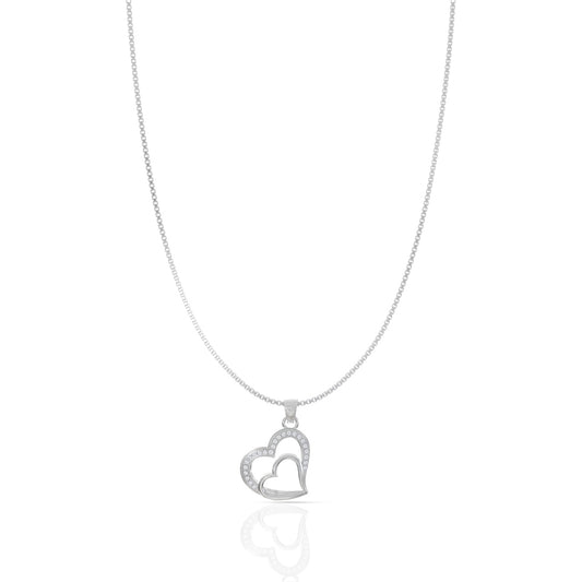 Silver Delight Hearts Pendant