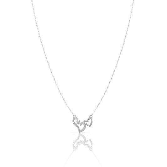 In Love Silver Hearts Pendant