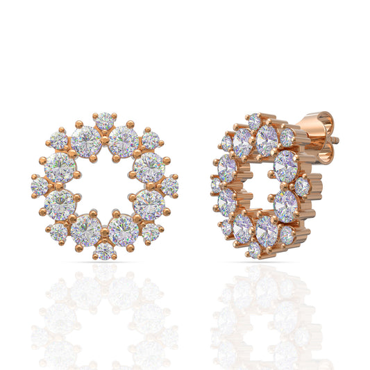 Crystal Silver Stud Earrings