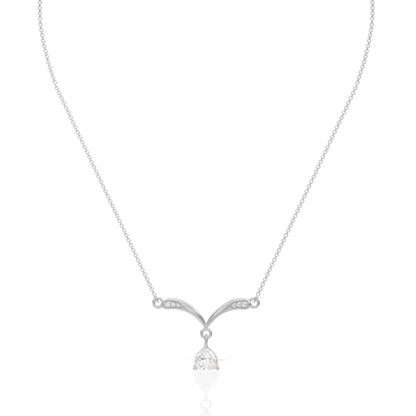 Silver Ornate Hearts Pendant with Link Chain