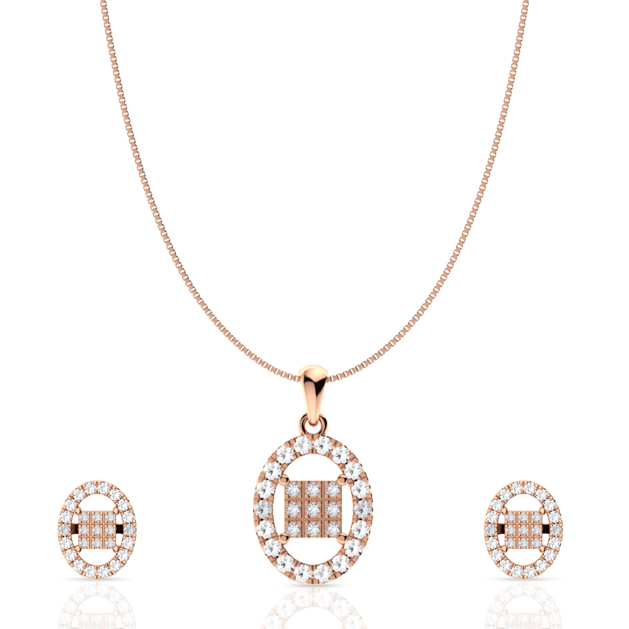 Classic Diamond Studded Silver Pendant