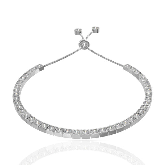 925 Sterling Silver Zirconia Bracelet