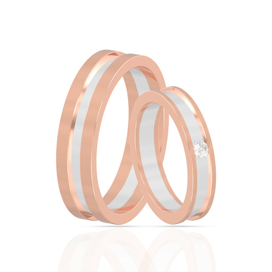 Lifelong Promise Stunning Two Tone Silver Rings