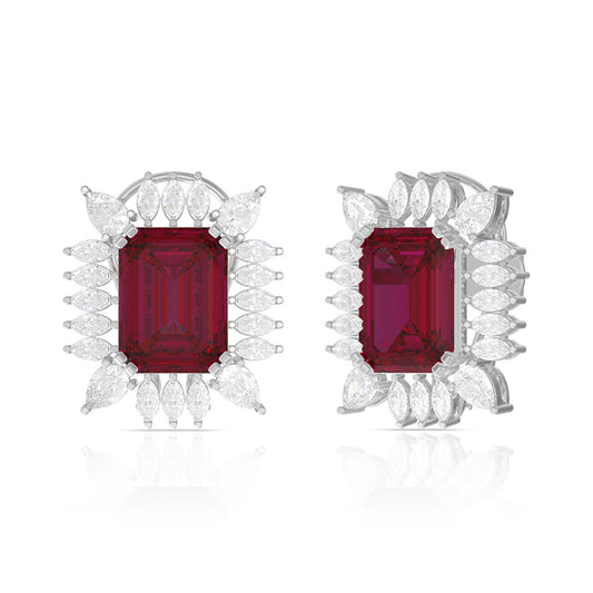 Stunning Red Carpet Silver Studs