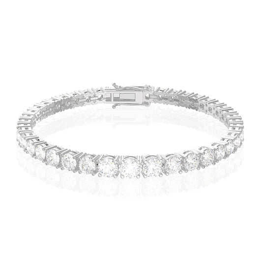 Classic Silver Tennis Bracelet