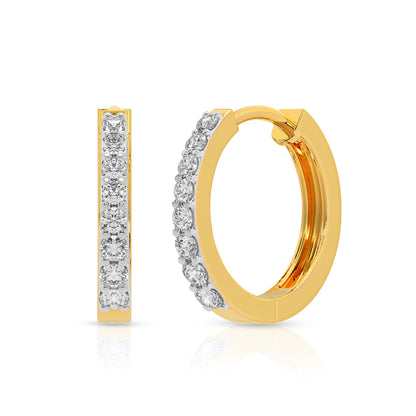 Elegant Diamond Hoop Earrings