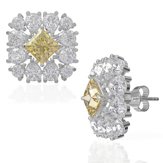 Yellow Elegant Saga Earrings