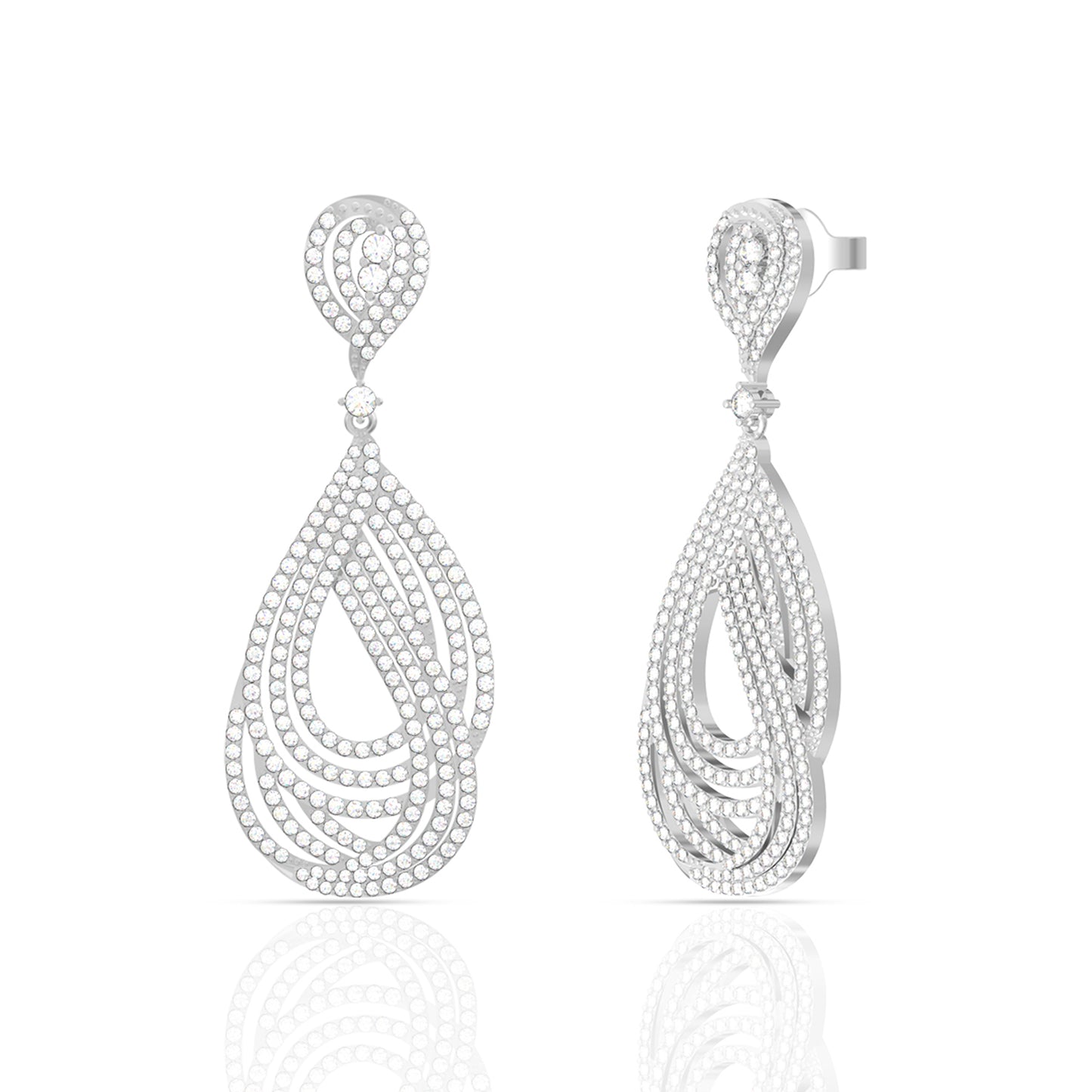 Gleaming Silver Dangle Earrings