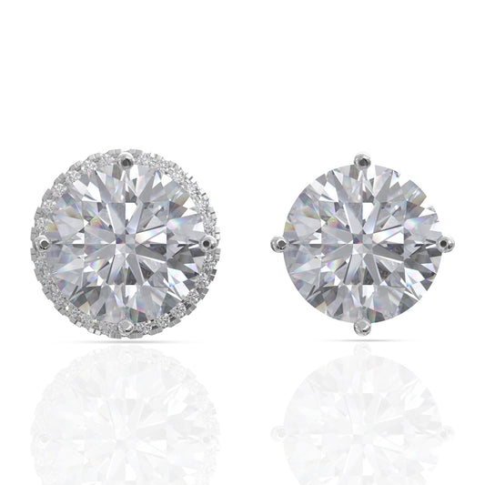 Solitaire Silver Mesmerizing Diamond Convertible Earrings