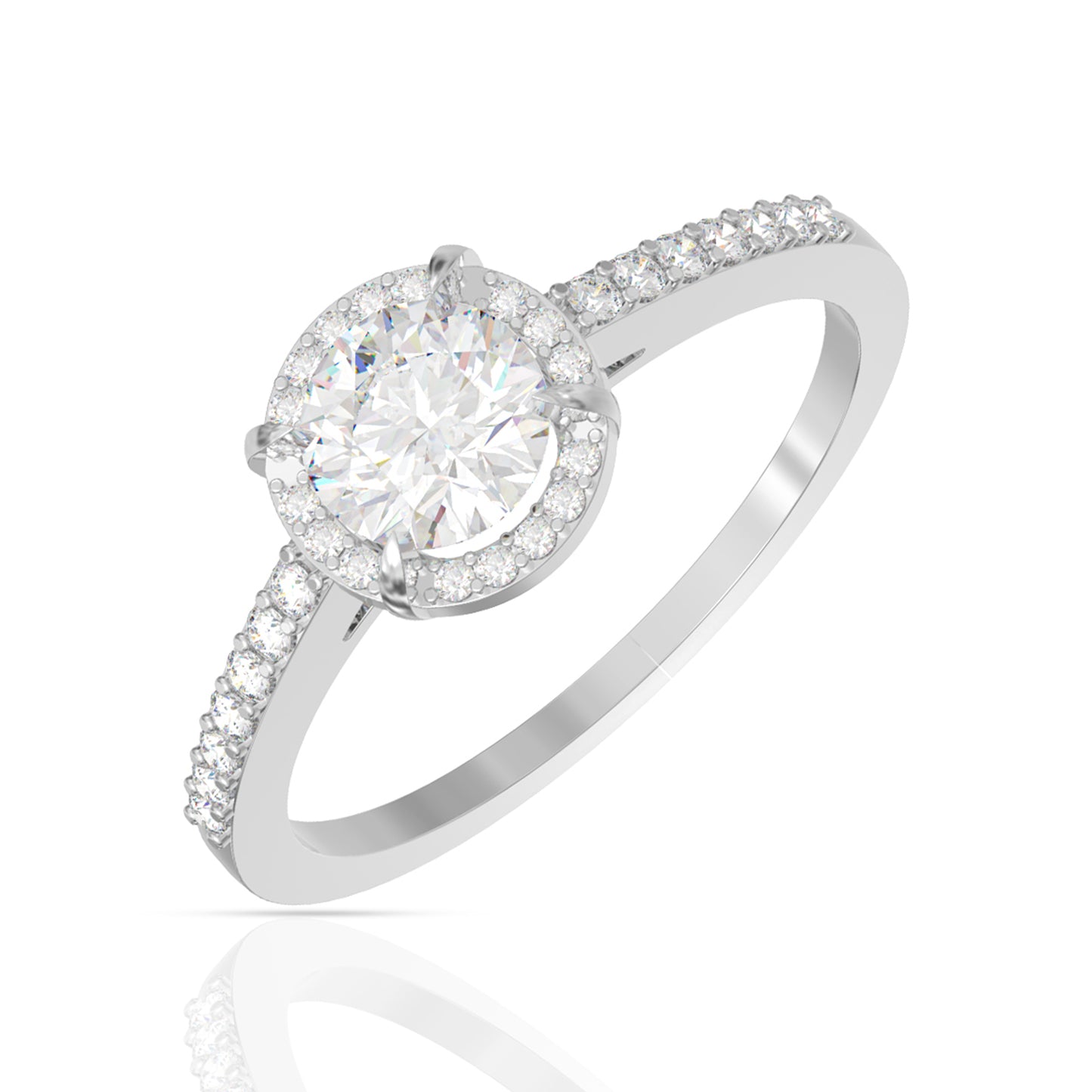 Dreamy Solitaire Silver Ring