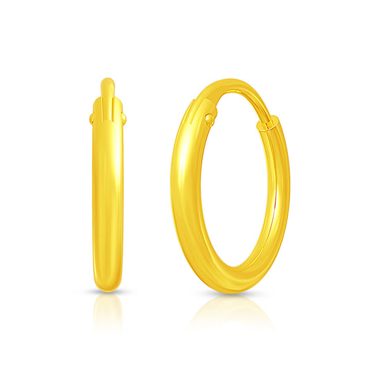Anayra 925 Sterling Silver Gold-Plated Hoop Earring