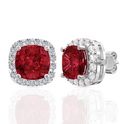 925 Sterling Silver Sparkling Pop Pink Studs