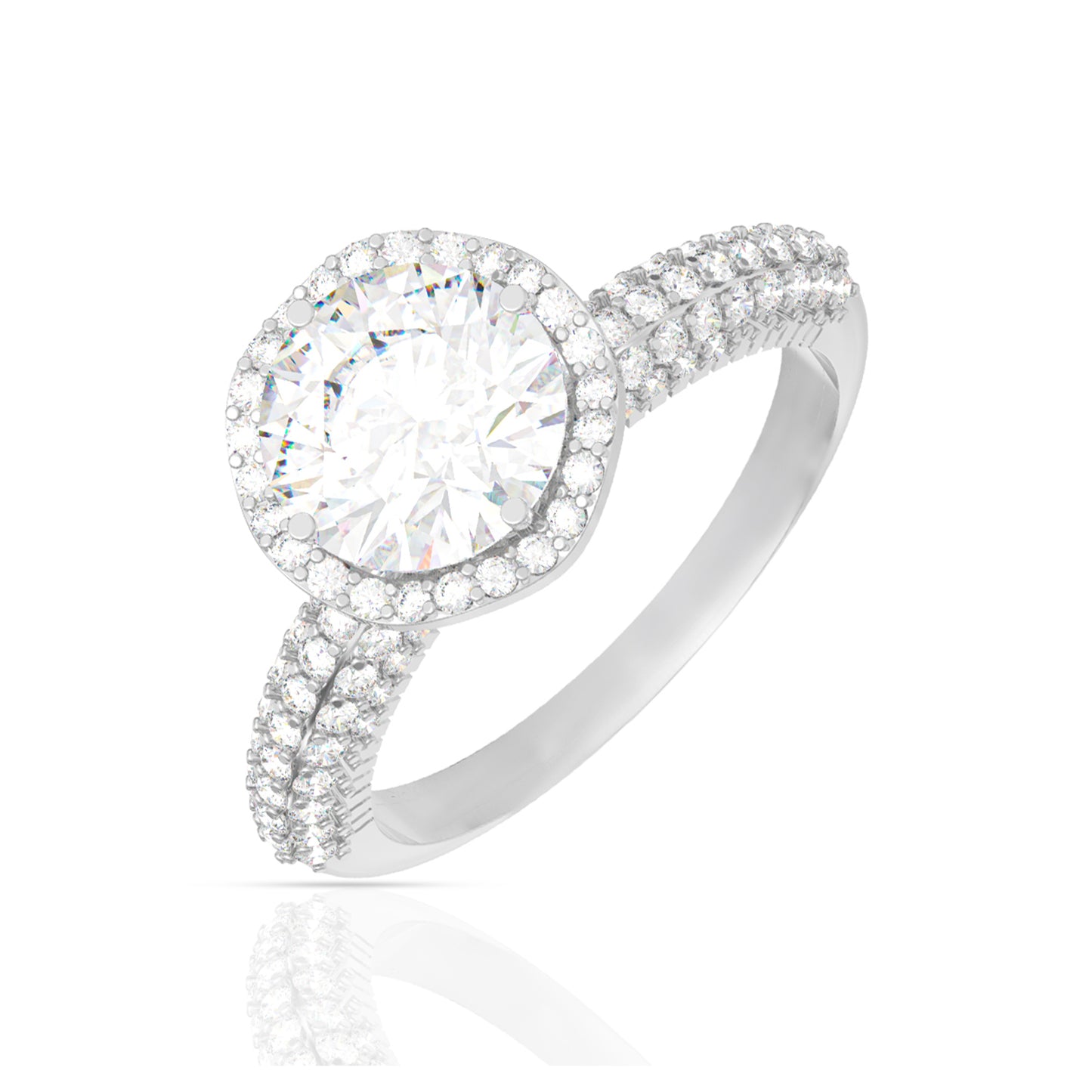 Silver Ostentatious Diamond Ring
