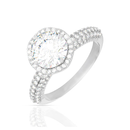 Silver Ostentatious Diamond Ring