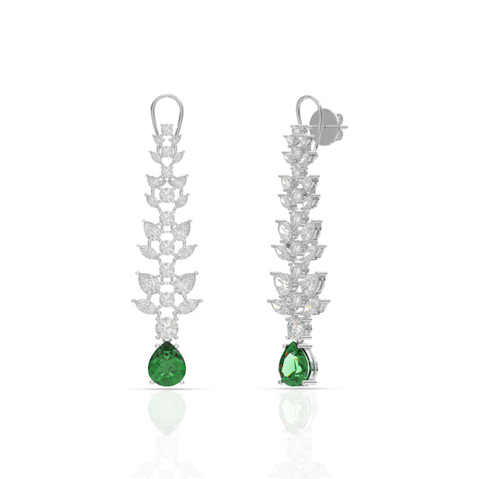 Glamorous Silver Chandelier Earrings