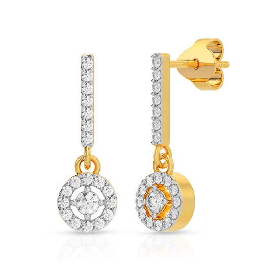 Sparkling Diamond Drop Earrings