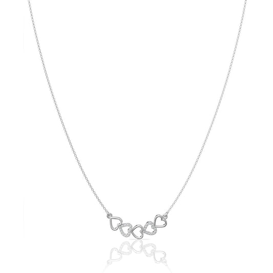 Silver Flowing Heart Pendant