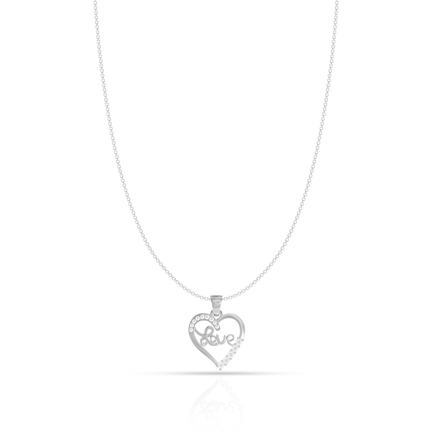 In Love Silver Heart Pendant