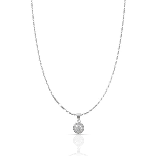 Stunning Silver Solitaire Pendant