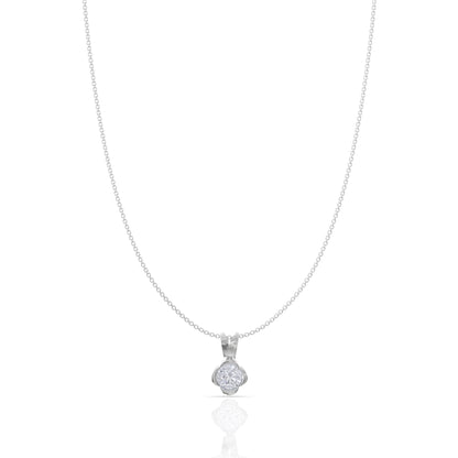 Charming Floral Silver Pendant