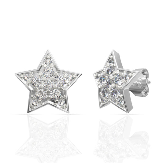 Silver Mini Star Earrings