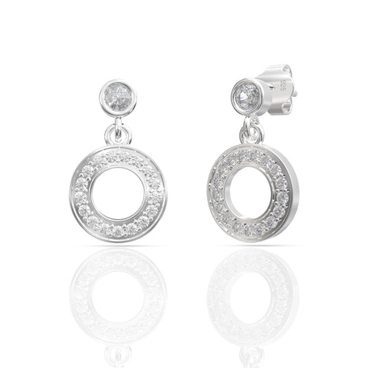 Hollow Zircon Drop Earrings