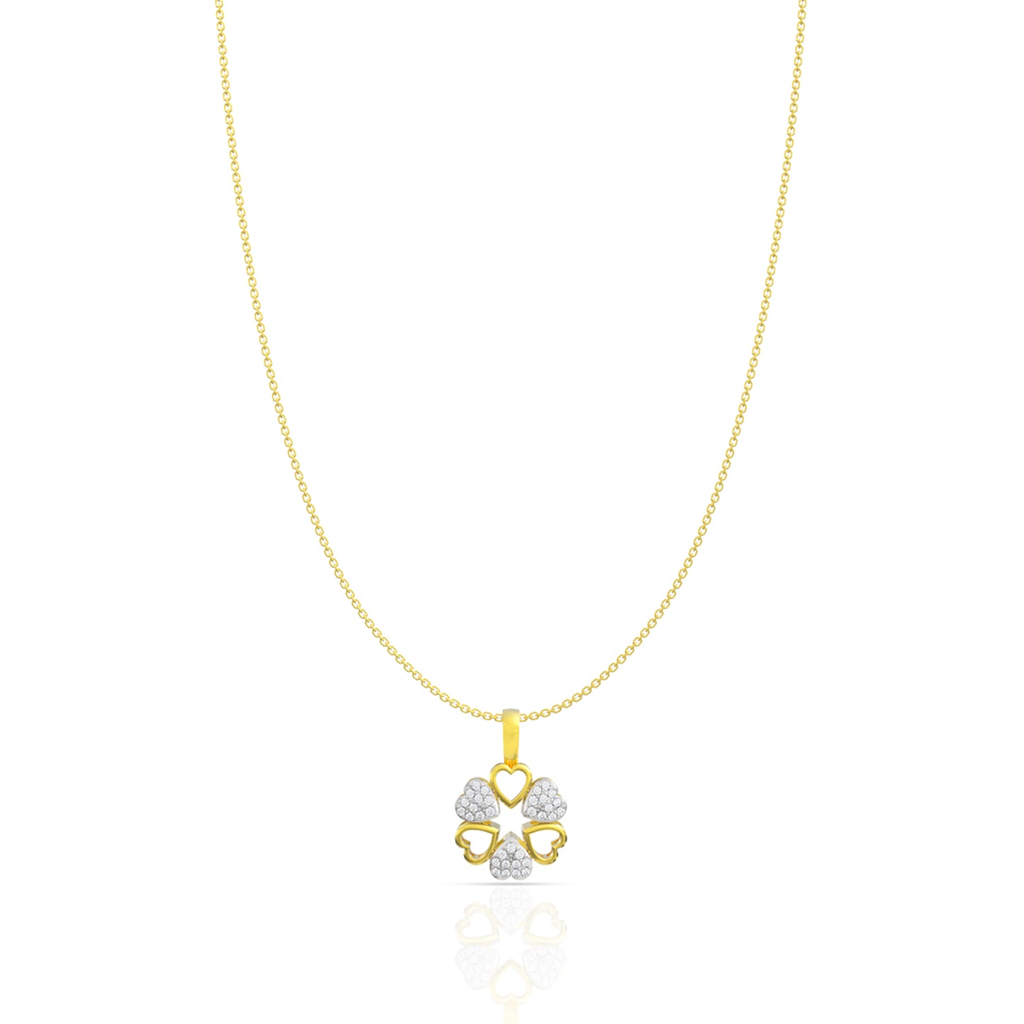 Clover Heart Silver Pendant