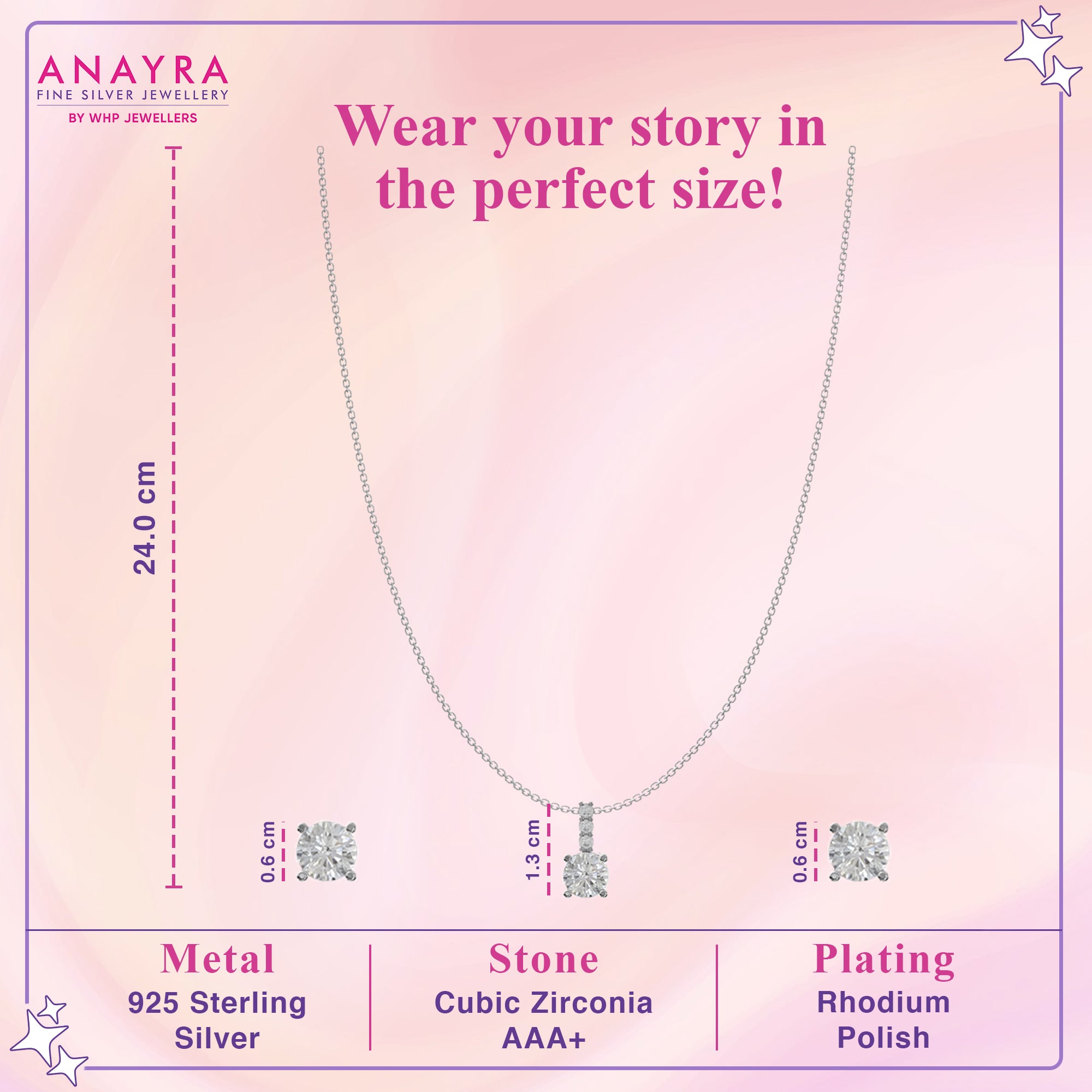 Minimalist Silver Square Pendant Set