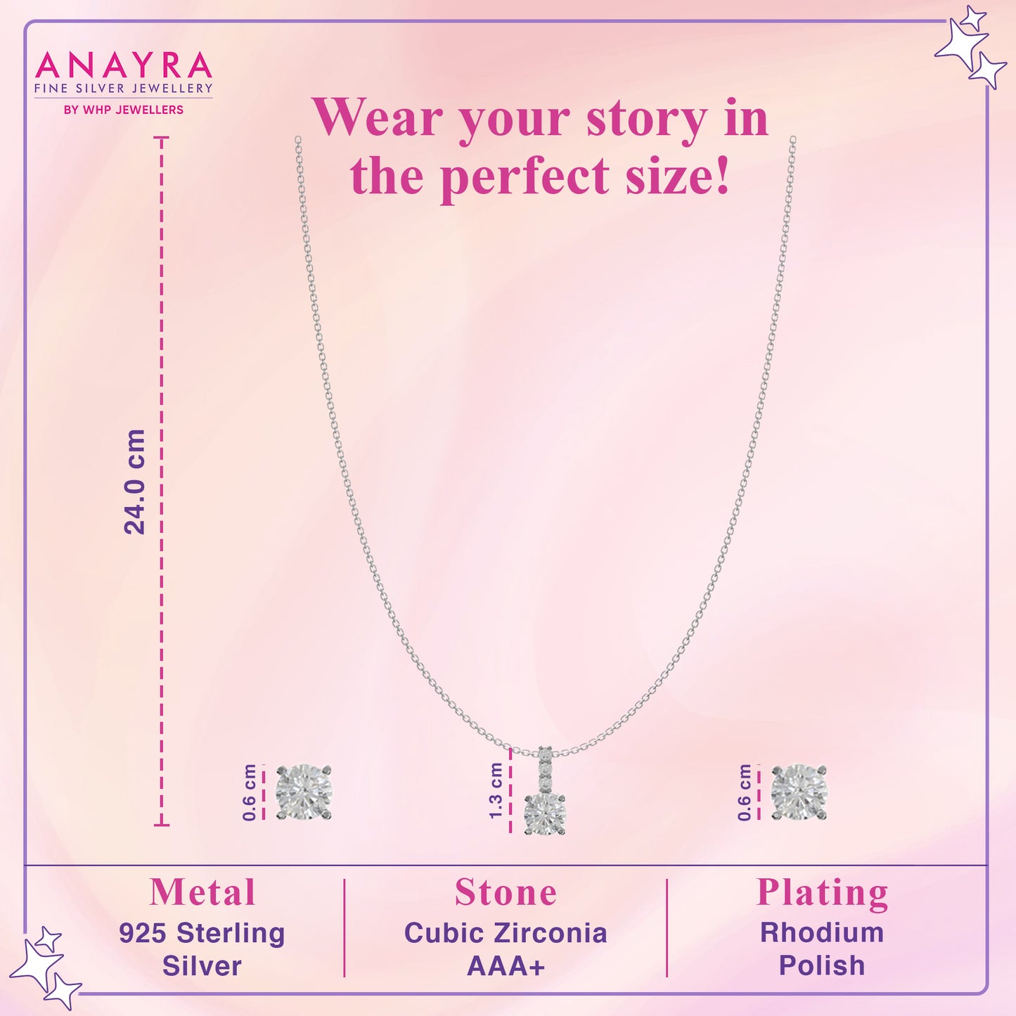 Minimalist Silver Square Pendant Set