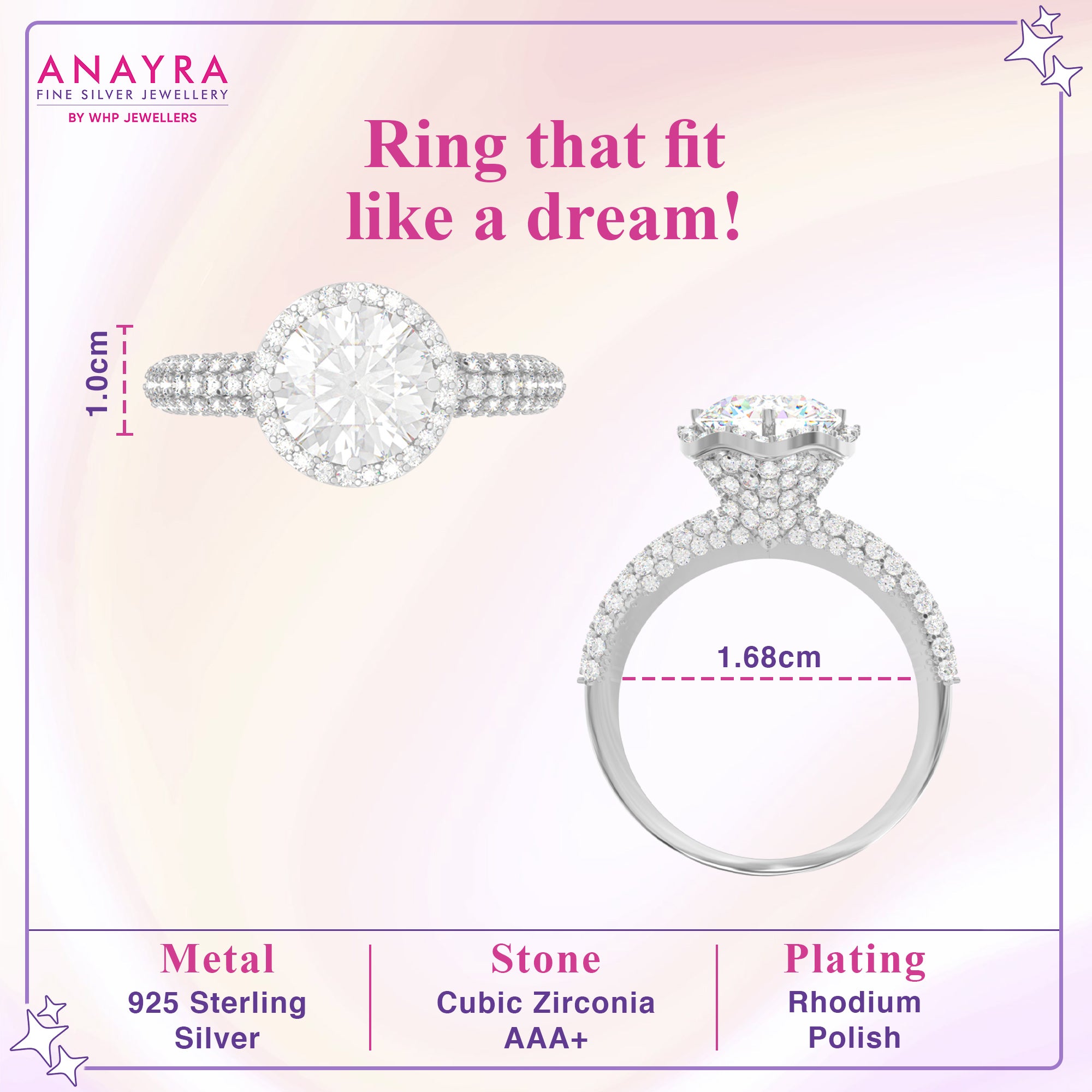 Silver Ostentatious Diamond Ring