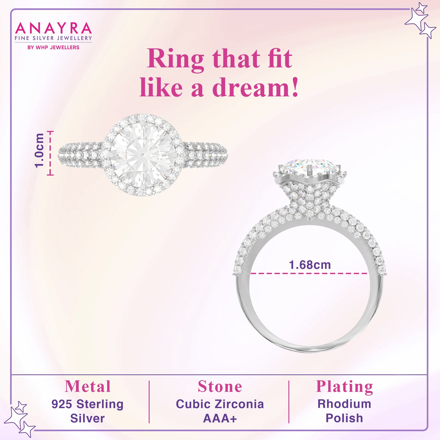 Silver Ostentatious Diamond Ring