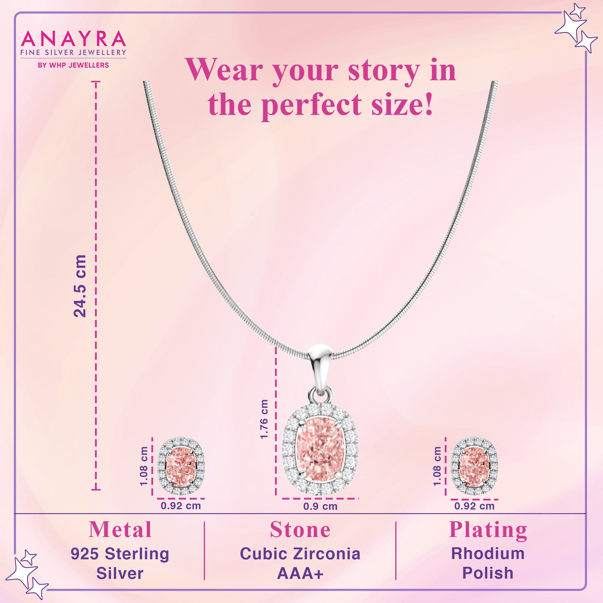 Gleaming Silver Pendant Set