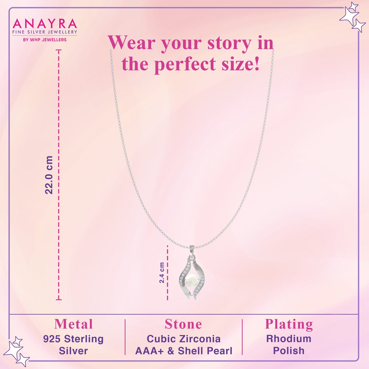 Pearl in Twist Pendant with Chain