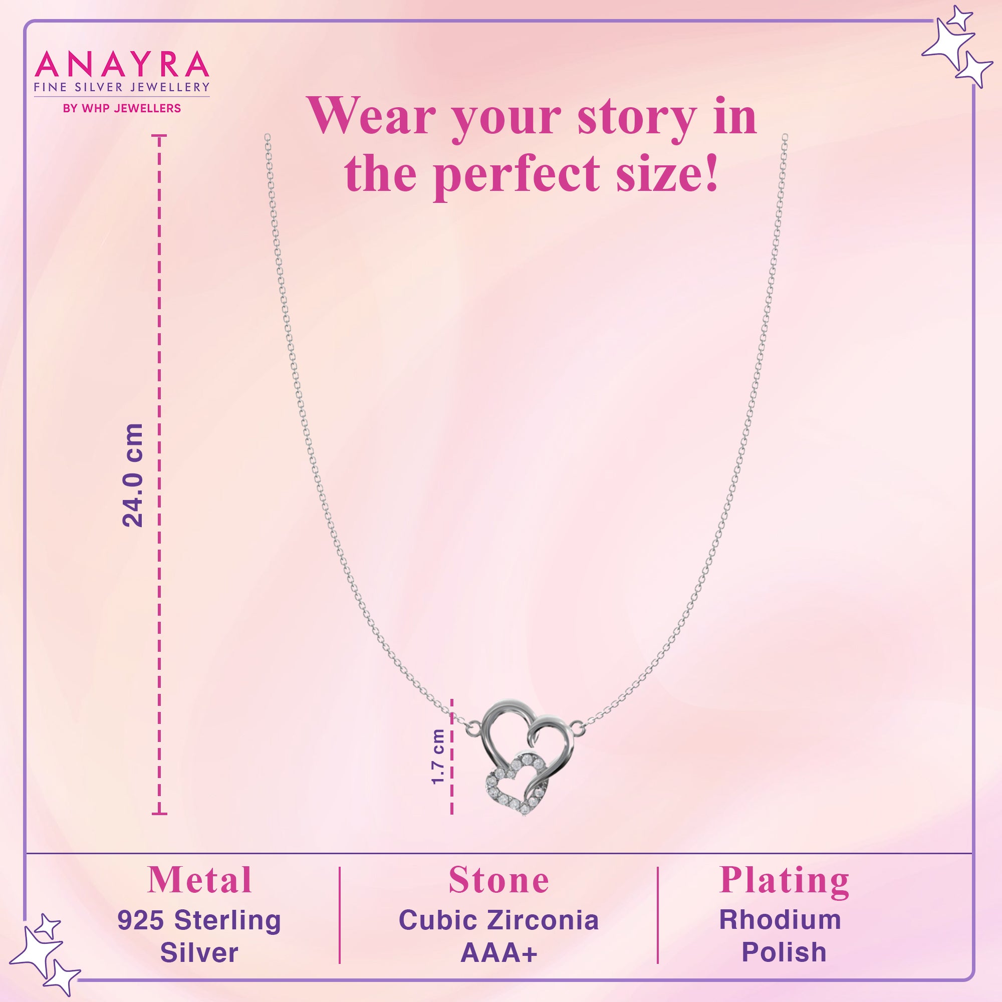 Heart Pendant with Link Chain