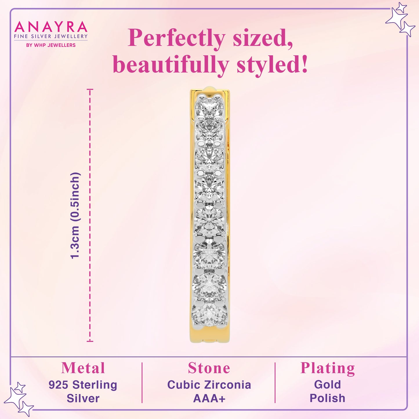 Elegant Diamond Hoop Earrings