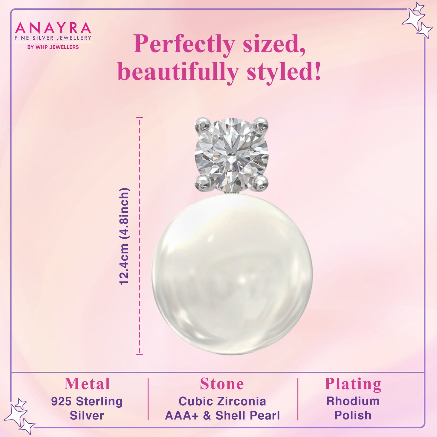 Pearly Diamond Earrings