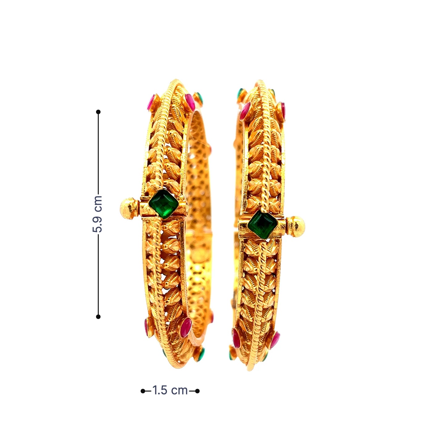 Royal Stone Gold Plated Bangles