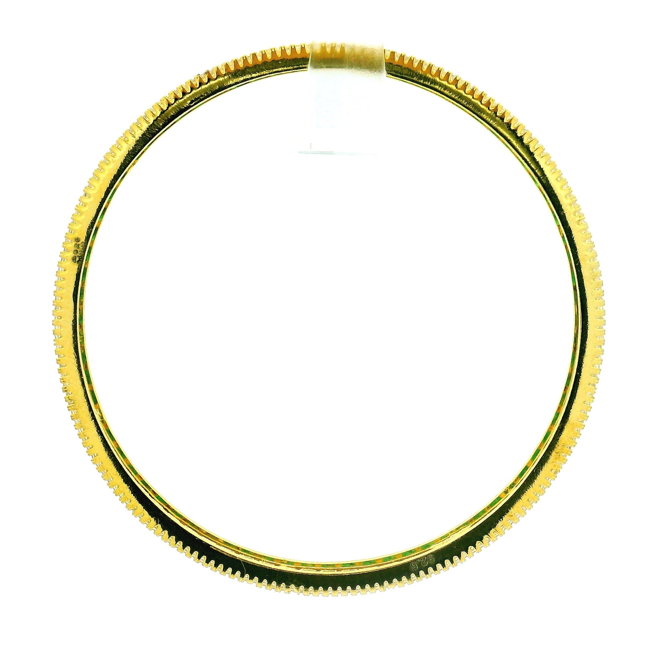 Vibrant Green Crystal Gold Plated Bangles