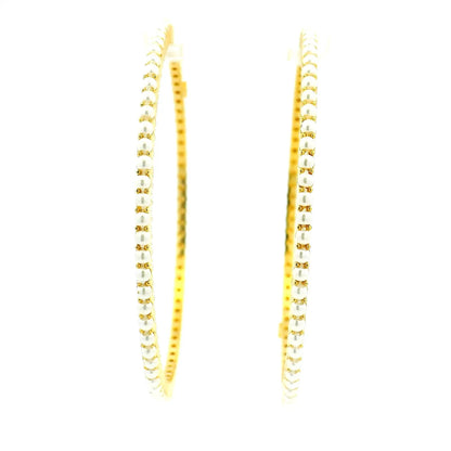 Simple Pearl Edge Gold Plated Bangles