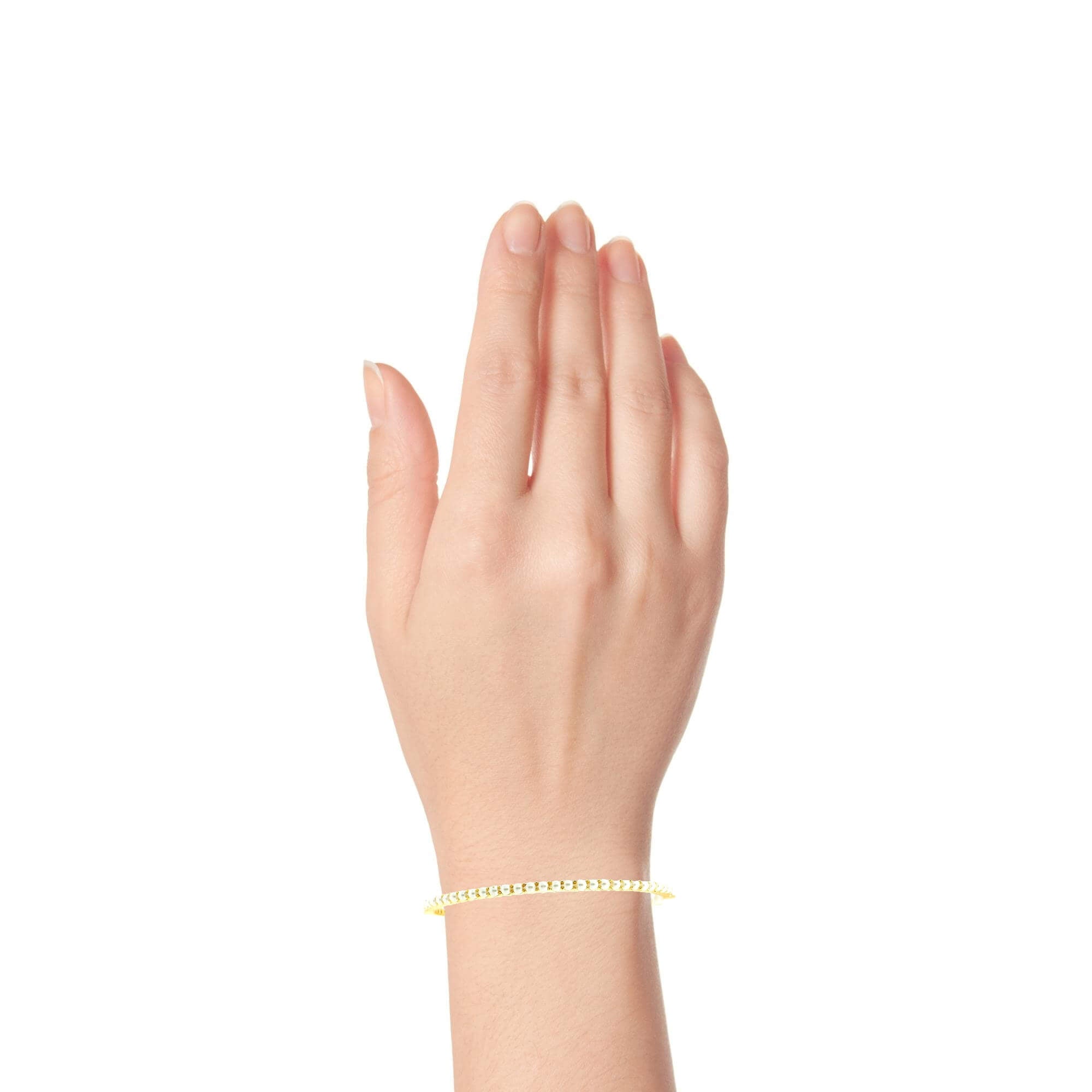 Simple Pearl Edge Gold Plated Bangles