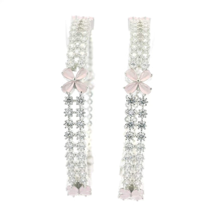 Classic White Crystal Bangles