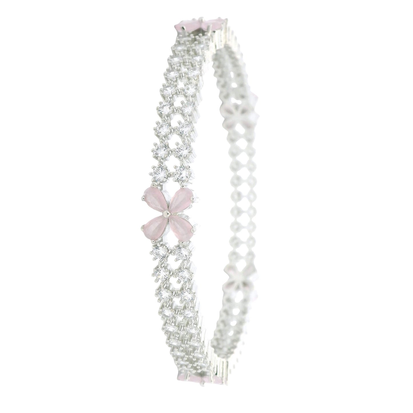 Classic White Crystal Bangles