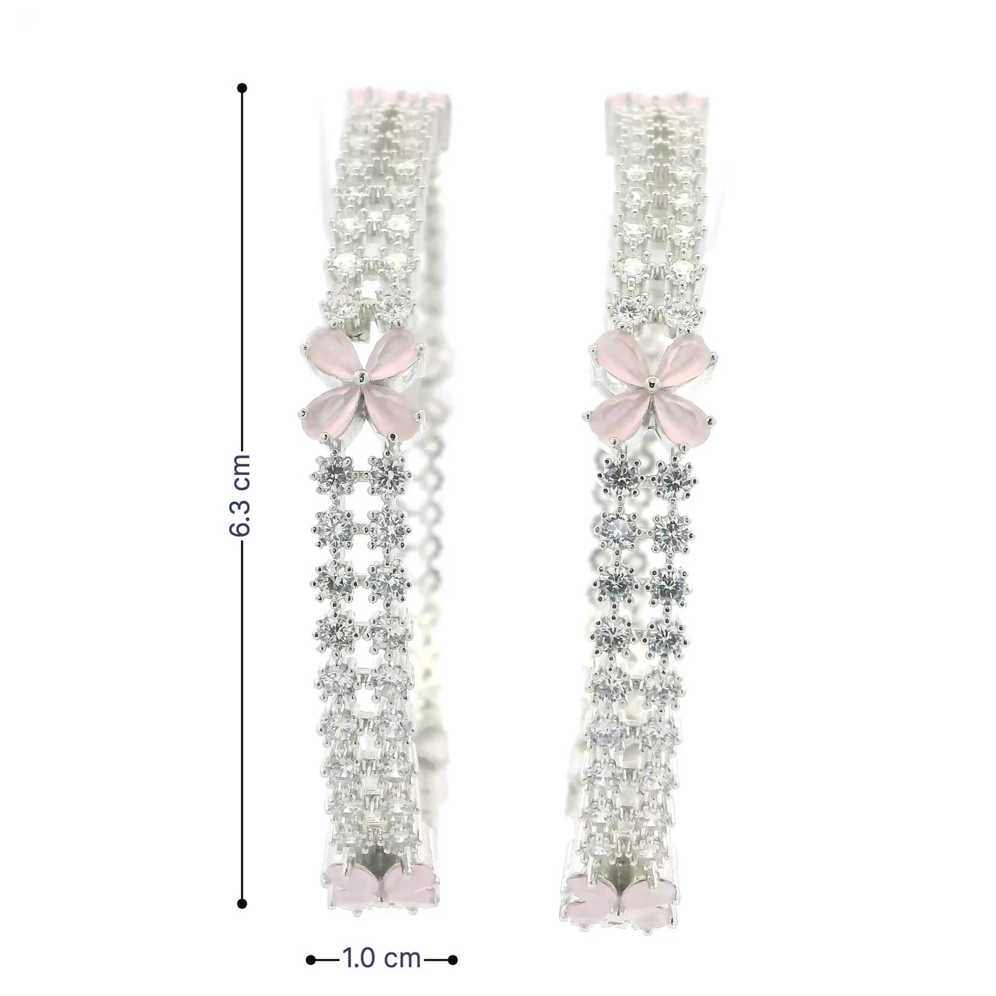 Classic White Crystal Bangles