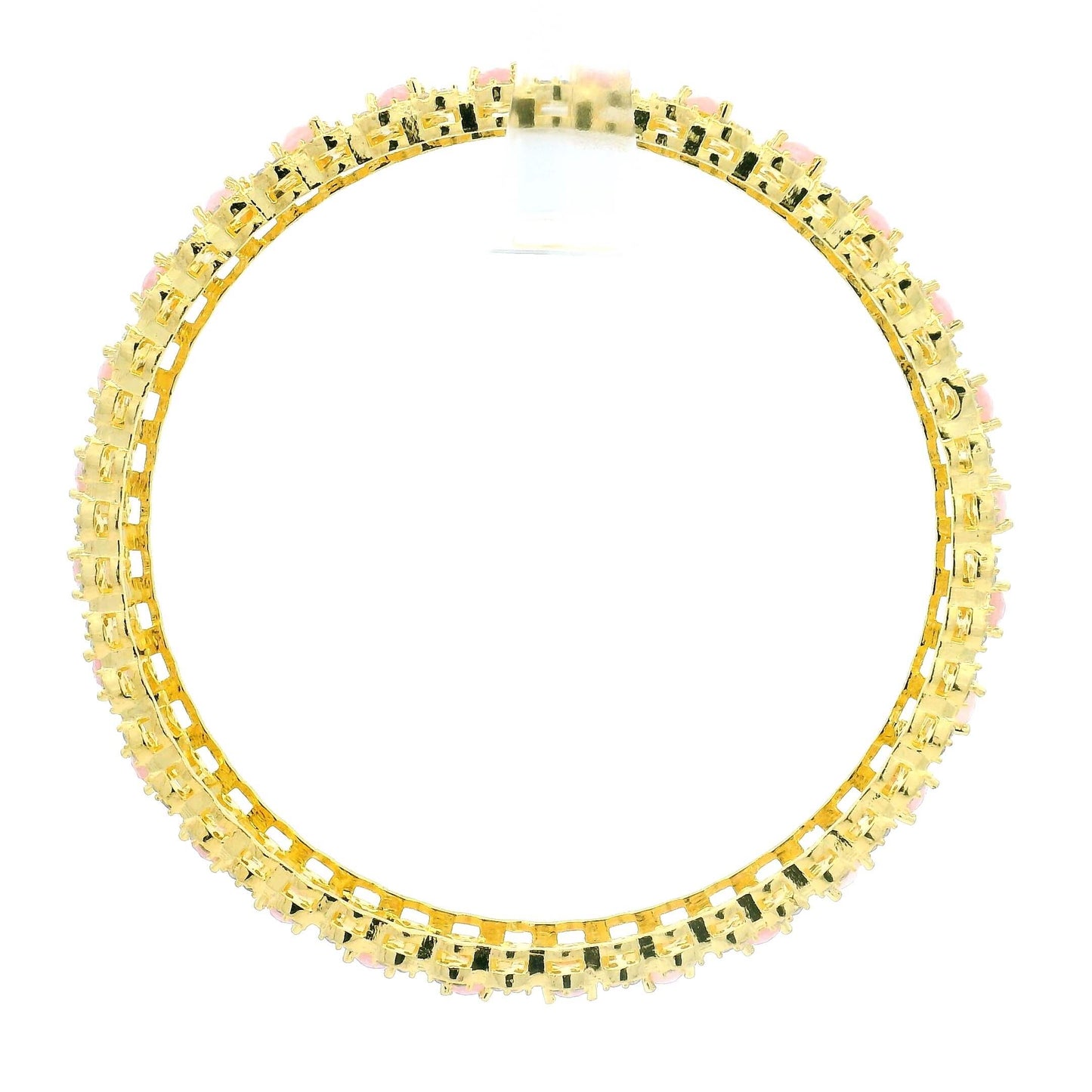 Elegant Pink Gold Plated Bangles