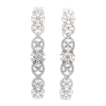 Bridal Diamond Look Silver Finish Bangles