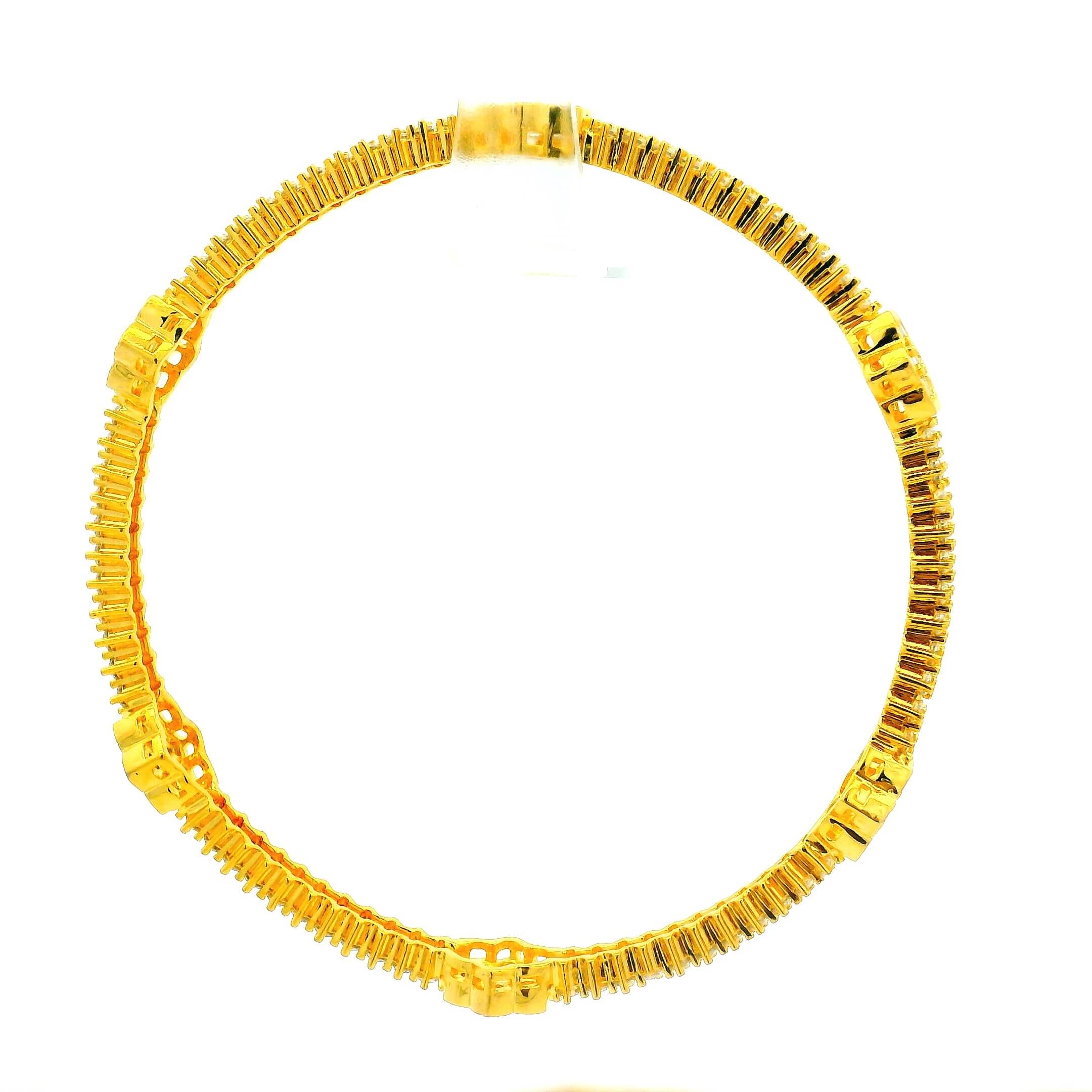 Ornate Vine Filigree Gold Plated Bangles